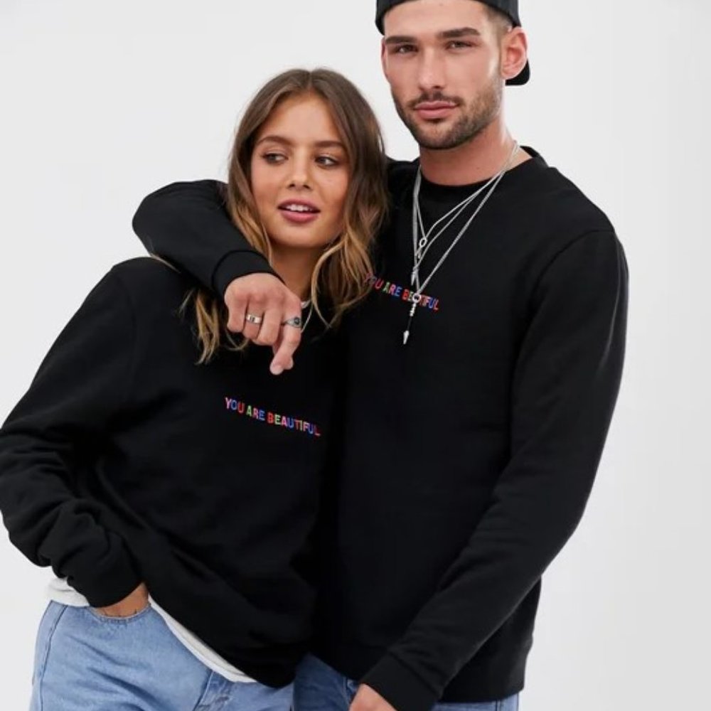 NEW Rainbow You Are Beautiful Sweatshirt Unisex L Las Vegas Music Festival 5410X
